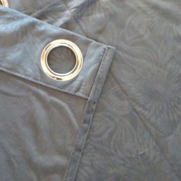 3 Moody Goth Black and Grey Velvet 82" Length Curtains Panels - Picture 15 of 16